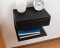 Floating Nightstand with Drawer - Black