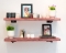 Floating Shelves with Minimalistic Style Metal Brackets - Rome
