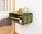 Curved Wooden Floating Nightstand, Handmade Bedside Table - Haarlem