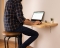 Wood Floating Desk - Natural