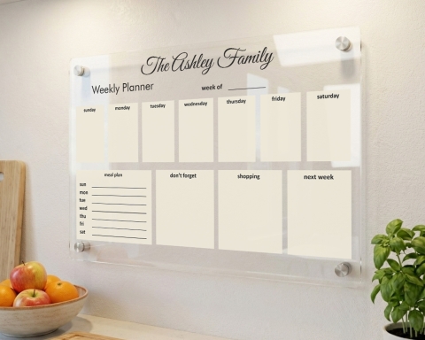 Acrylic Wall Calendar -  Family Weekly