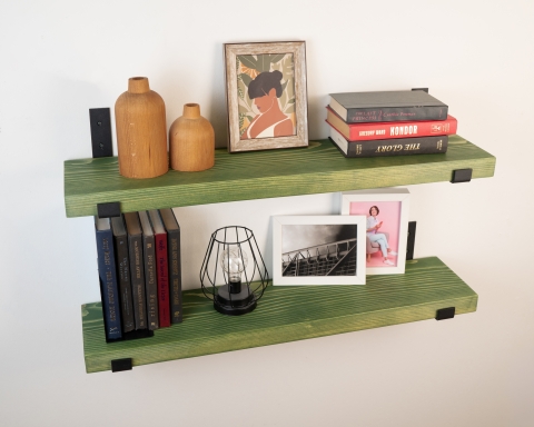 Heavy Duty Shelf with Industrial Metal Brackets - Jakarta