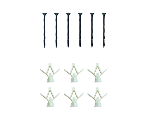 6-Piece Drywall Screw and Dowel Set - Reliable Fastening Solution