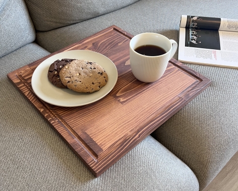 Wooden Square Tray Table - Paris
