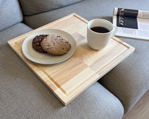 Wooden Square Tray Table - Natural