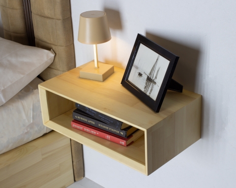 Floating Nightstand for Bedside - Natural