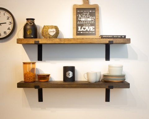 Heavy Duty Shelf with Metal Brackets - Vancouver