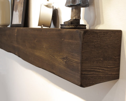 Rustic Fireplace Mantel Shelf - Vancouver