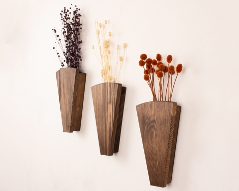 Wood Wall Pocket - Vancouver - Large