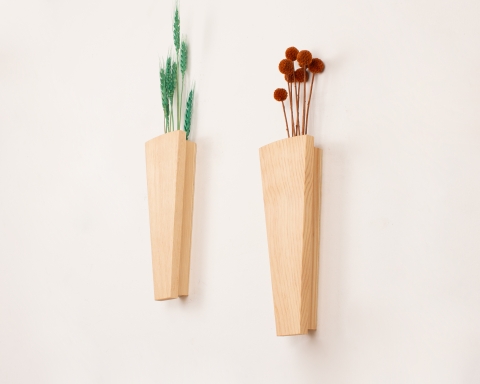 Wood Wall Pocket - Natural - Small