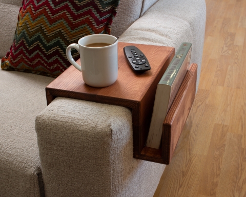 Functional Wood Armrest Table - Paris