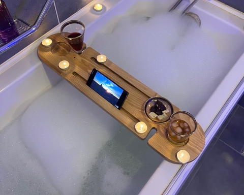 Handmade Wood Bath Tub Tray - Cape Town