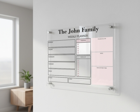 Acrylic Wall Calendar -  Weekly Planner