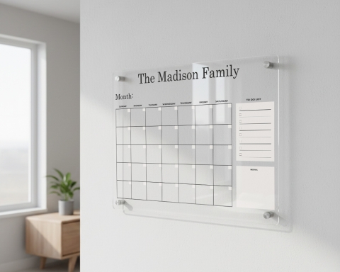 Acrylic Wall Calendar -  Classic Monthly