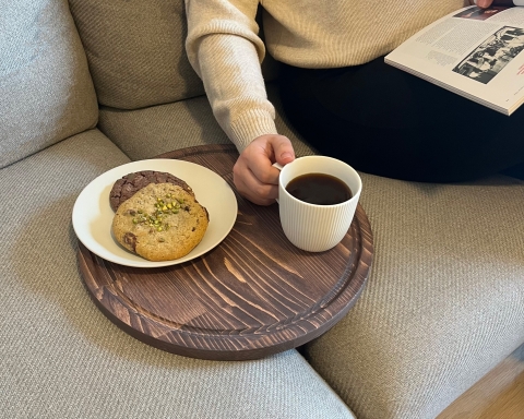 Wooden Sofa Tray Table - London