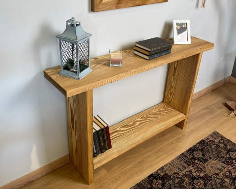 Rustic Wood Console Table - Madrid