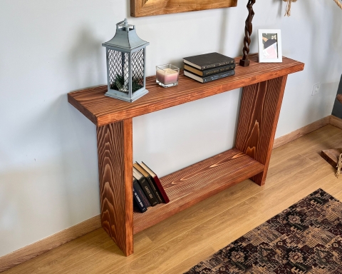 Rustic Wood Console Table - Paris
