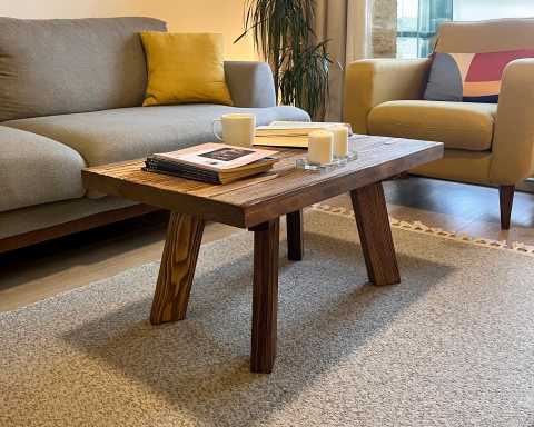 Rustic Wood Coffee Table – Cape Town