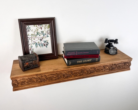 Ornate Carved Floating Shelf - Capetown