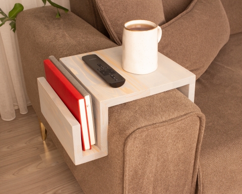 Functional Wood Armrest Table - Istanbul