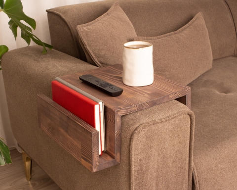 Functional Wood Armrest Table - London