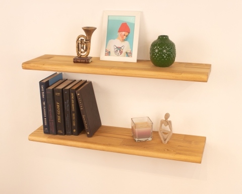 Bullnose Wood Floating Shelf - Madrid  