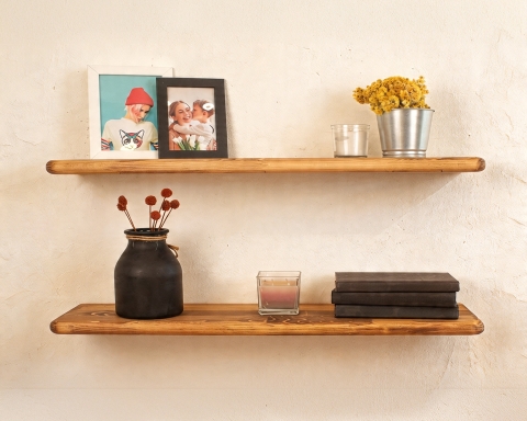Full Radius Solid Wood Floating Shelf - Cape Town