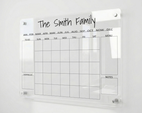 Acrylic Wall Calendar -  Yearly Planner