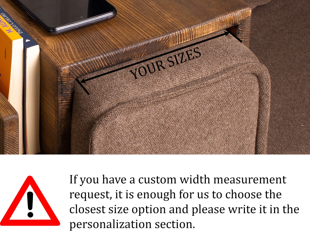 Functional Wood Armrest Table - Istanbul