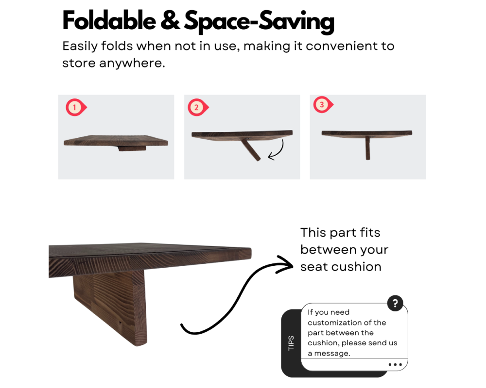 Wooden Square Tray Table - Vancouver