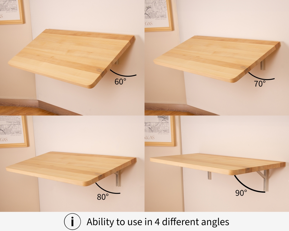 Wood Floating Desk - Natural