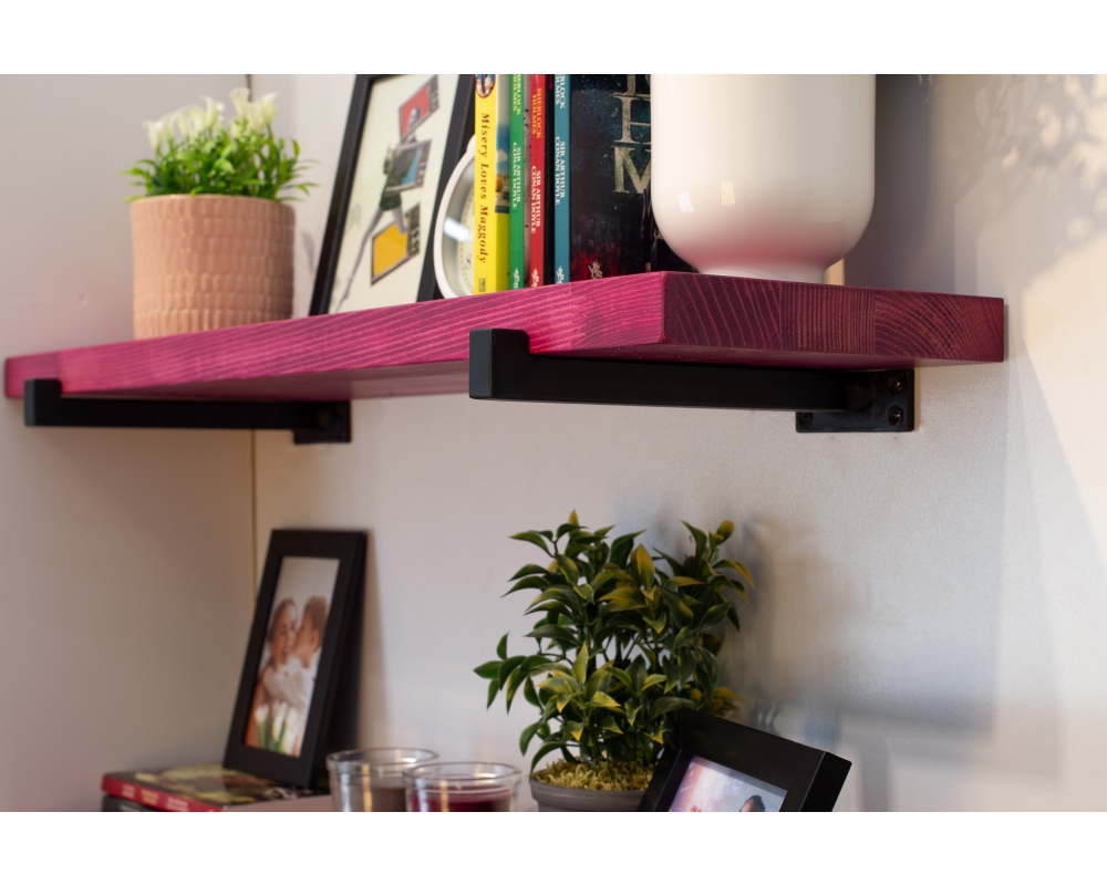 Floating Shelf with Square Tube Brackets - Tokyo