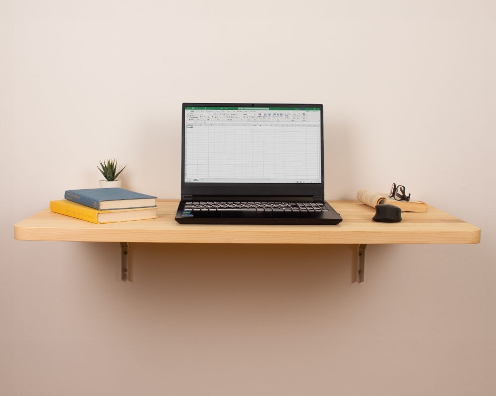 Wood Floating Desk - Natural