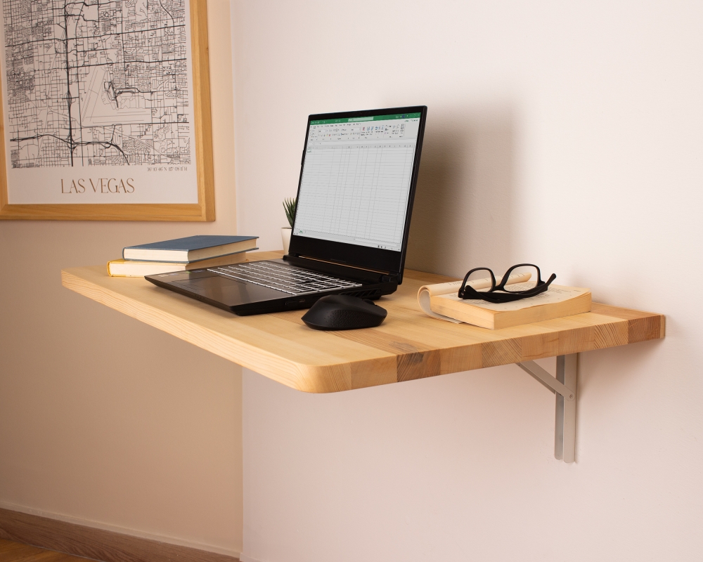 Wood Floating Desk - Natural