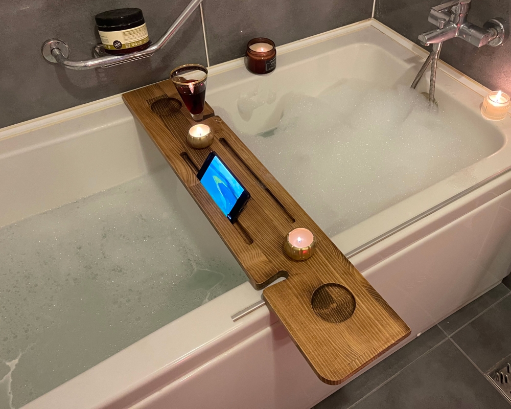 Handmade Wood Bath Tub Tray - Vancouver