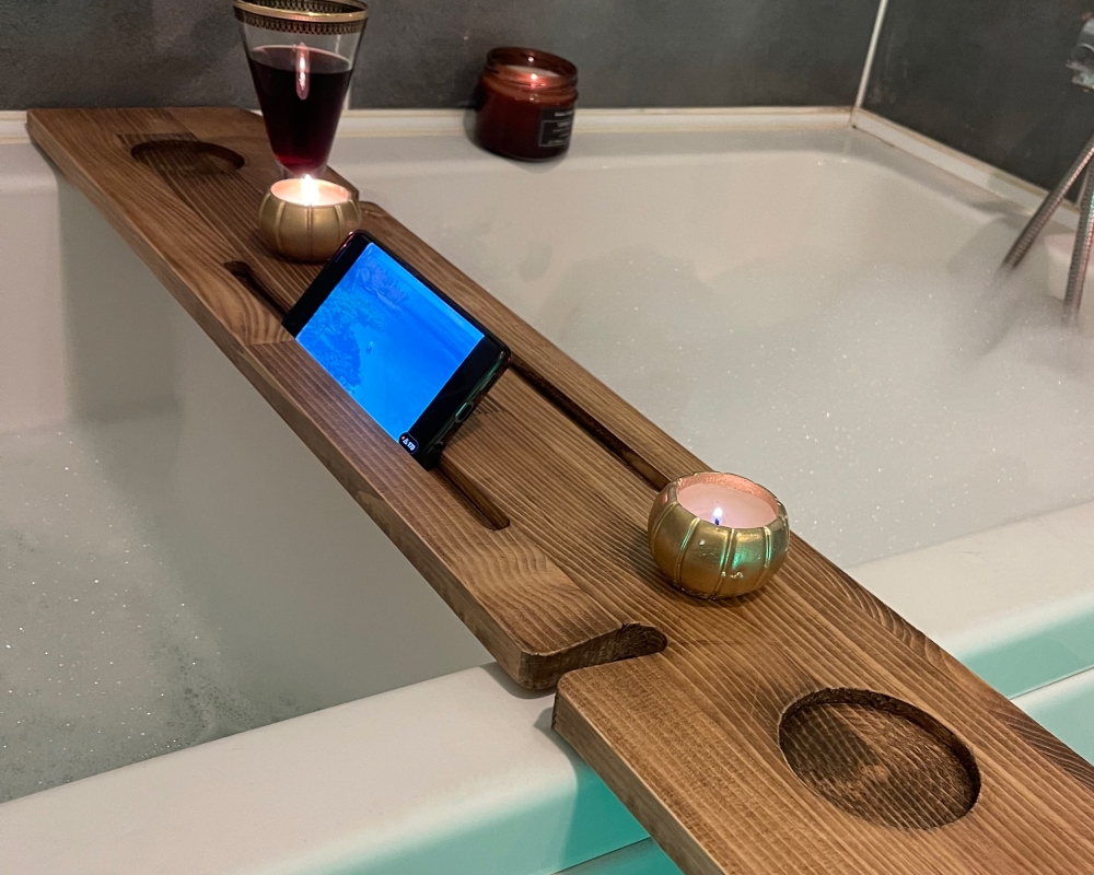 Handmade Wood Bath Tub Tray - Vancouver