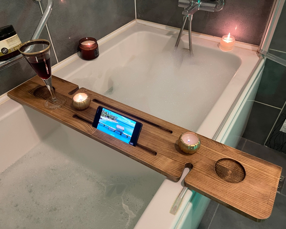 Handmade Wood Bath Tub Tray - Vancouver
