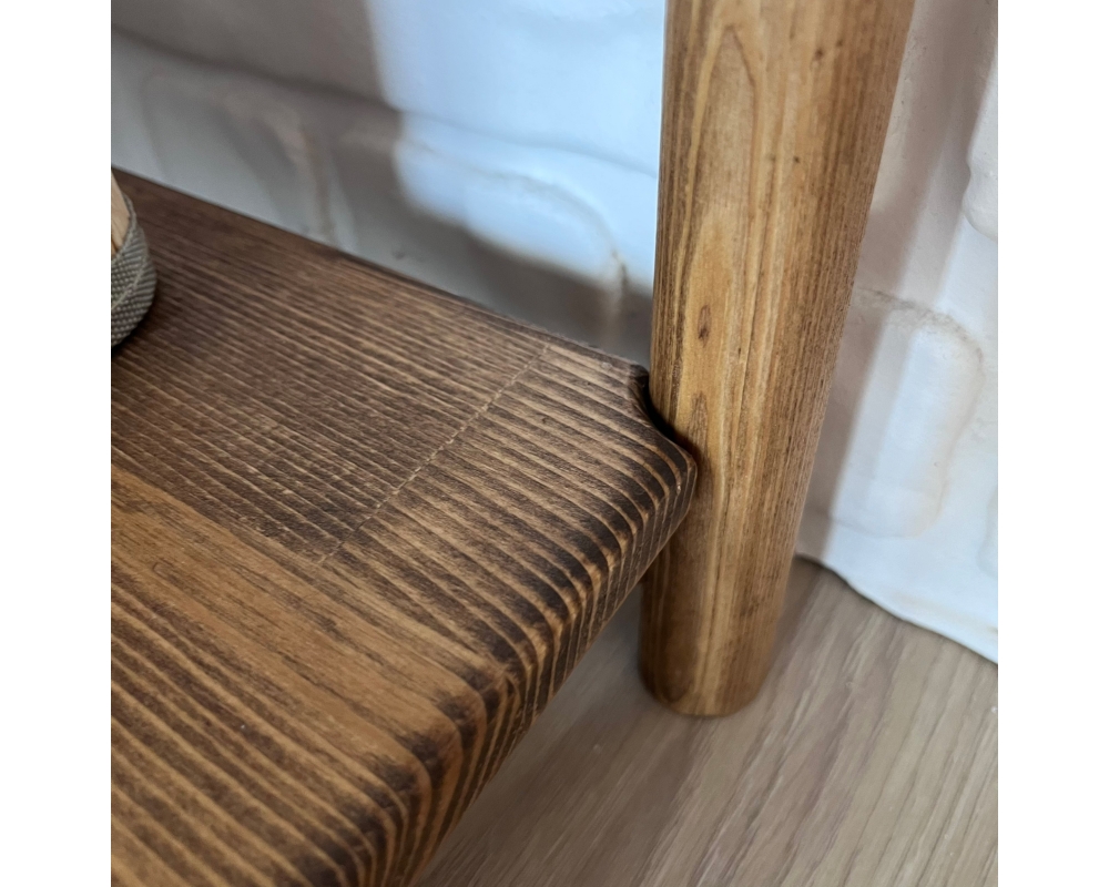 Curved Edge Wooden Nightstand with Legs- Cape Town
