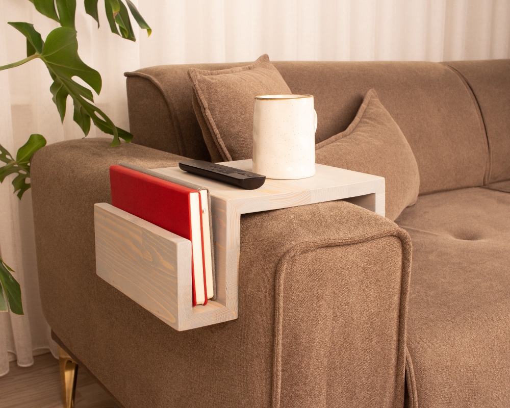 Functional Wood Armrest Table - Istanbul