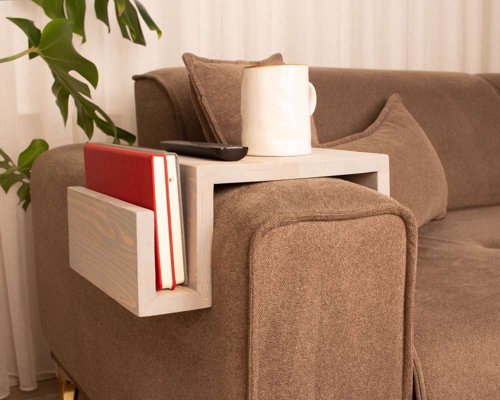Functional Wood Armrest Table - Istanbul