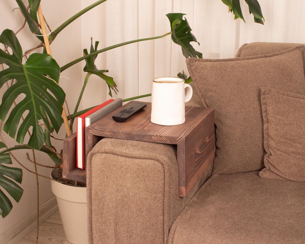 Functional Wood Armrest Table - London