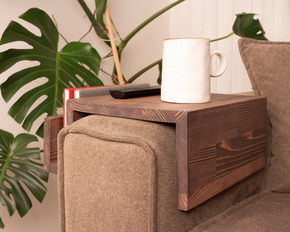 Functional Wood Armrest Table - London