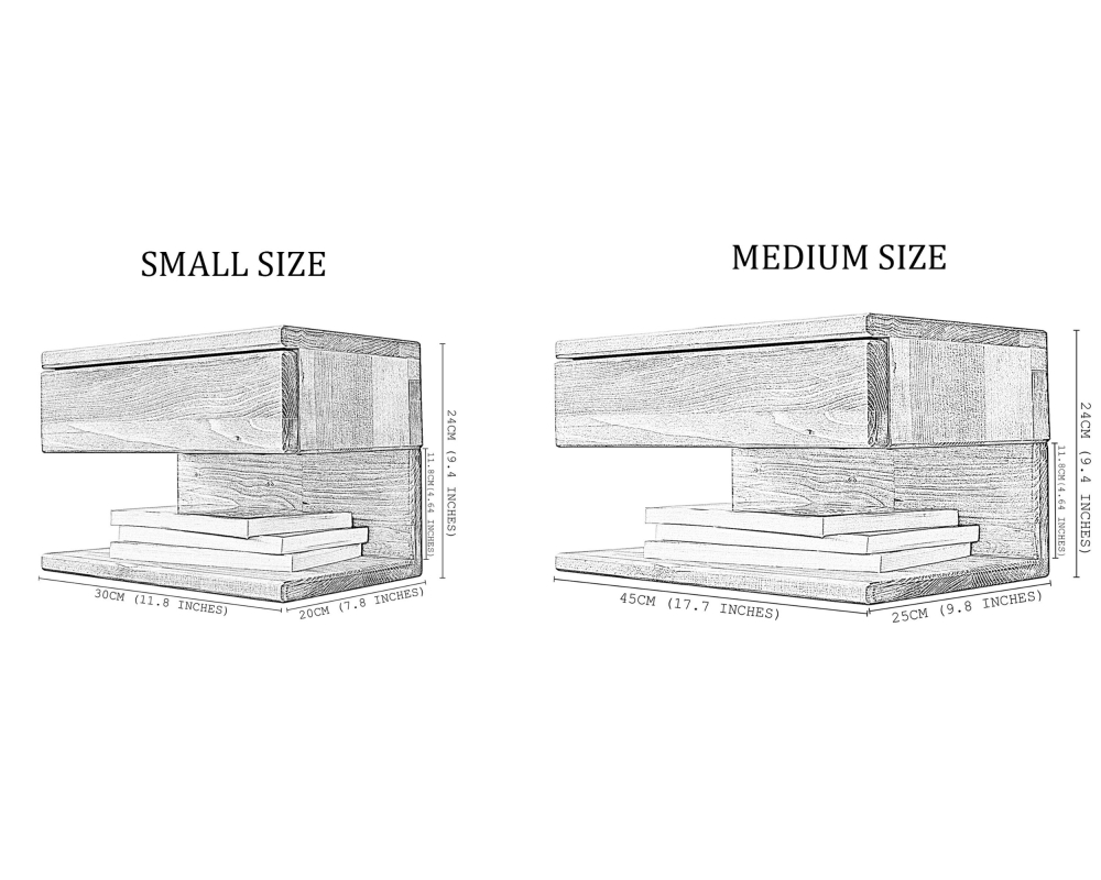  Floating Nightstand with Drawer - London