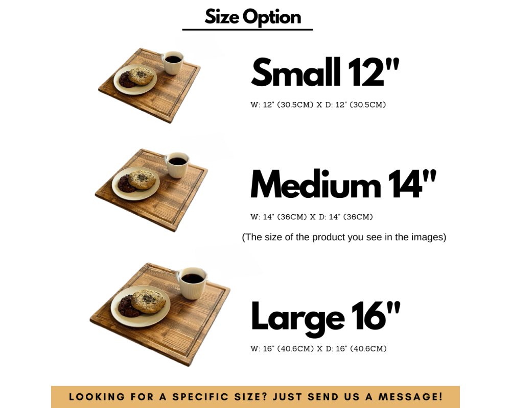 Wooden Square Tray Table - Vancouver